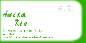 anita kis business card